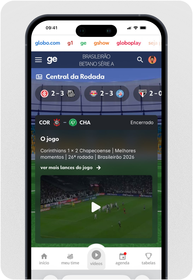 ge's Matchday Center screen 1
