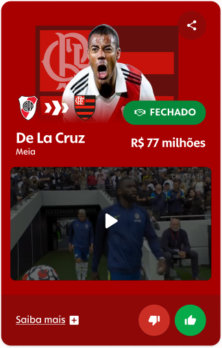 Vai e Vem athlete transfer card